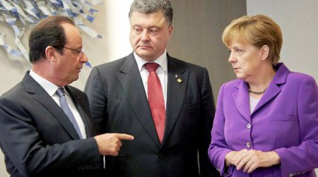 Порошенко, Меркель и Олланд разочарованы итогами переговоров в Минске