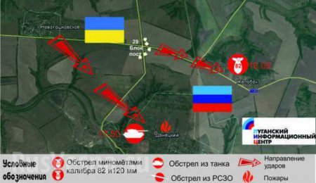 ЛНР: ВСУ обстреляли из танков и минометов село Желобок, поселки Донецкий и Сокольники (карта)