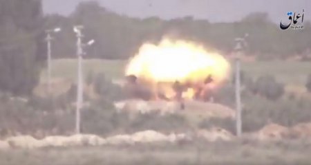 "Исламское государство" заявило об уничтожении трех турецких танков на границе с провинцией Алеппо