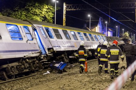 В Польше пассажирский поезд столкнулся с товарным