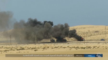 Боевики ИГ атаковали египетскую полицию в районе Бир аль-Абед 18+