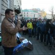 Во Львове прошел немноголюдный митинг в поддержку Саакашвили