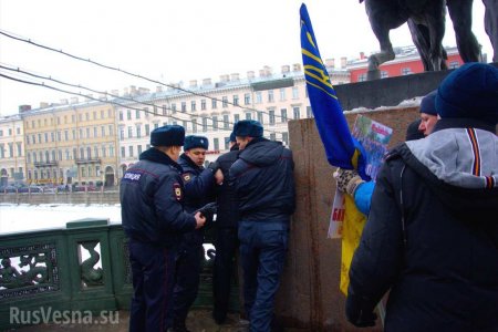Пикет с флагом Украины в Петербурге окончился потасовкой (ФОТО)