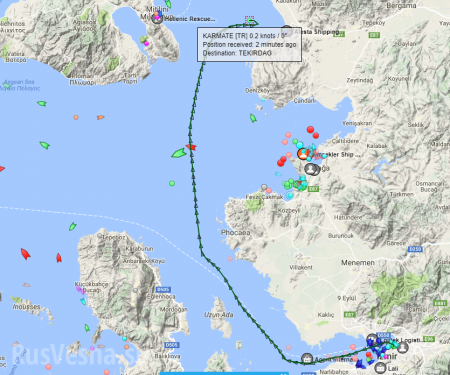 Во время операции НАТО турецкое судно протаранило корабль греческих ВМС (ФОТО, КАРТА)