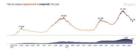 Заражений меньше, чем год назад: коронавирус в России