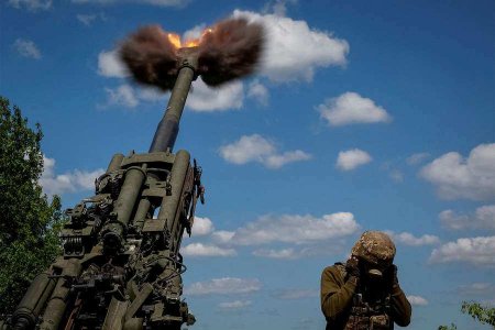 Донецк под обстрелом натовской артиллерии