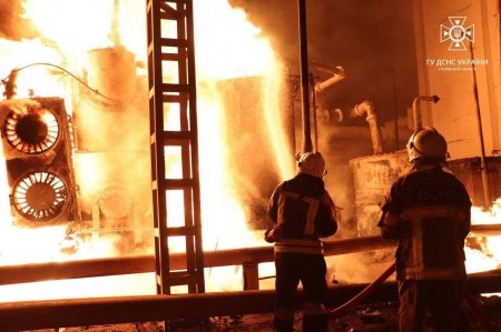 В Ивано-Франковской области начался пожар на объекте энергетической инфраструктуры