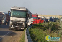Возле порта Рени скопились грузовики с зерном