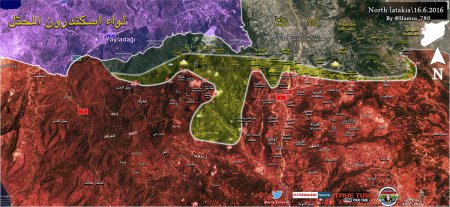 Сирийская армия освободила большой район на севере пр. Латакия и прижала боевиков к турецкой границе
