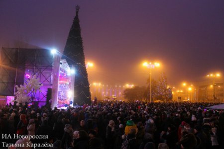 Главная елка республики засияла в Донецке