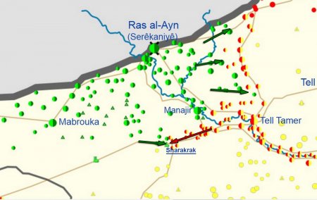 Турция сорвала перемирие в провинции Хасака и окружает Тель-Тамр с севера