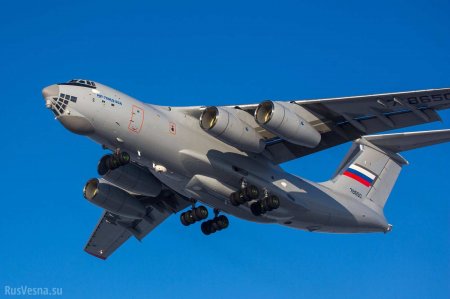 Ил-76 ВКС РФ готовятся к вылету в Италию (ВИДЕО)